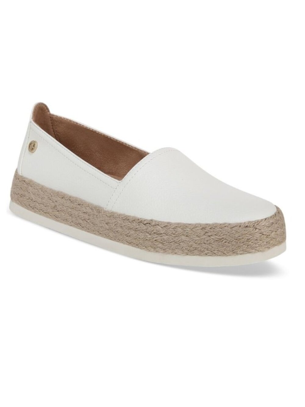 79$ Giani Bernini Archerr Slip On Espadrilles Loafer Women's Size 8.5 White